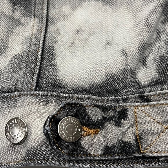 Calvin Klein Gray Trucker Denim Jacket, M - Picture 5 of 9